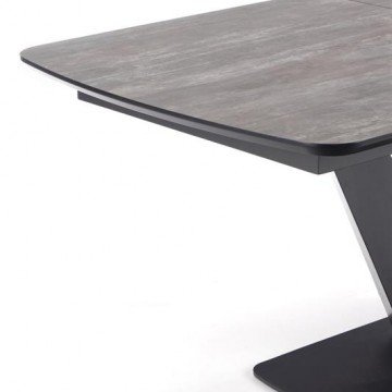 Фото1.Розкладний стіл VINSTON 180 (230) x95 Halmar темно-сірий / чорний
